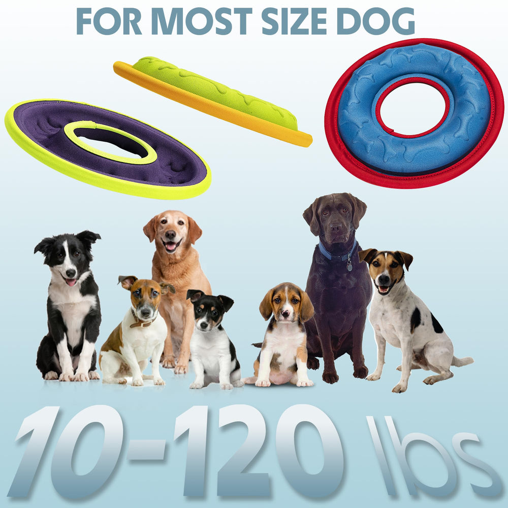 HONGEZEY flying-disc-bright-colors improve visibility for quick spotting.