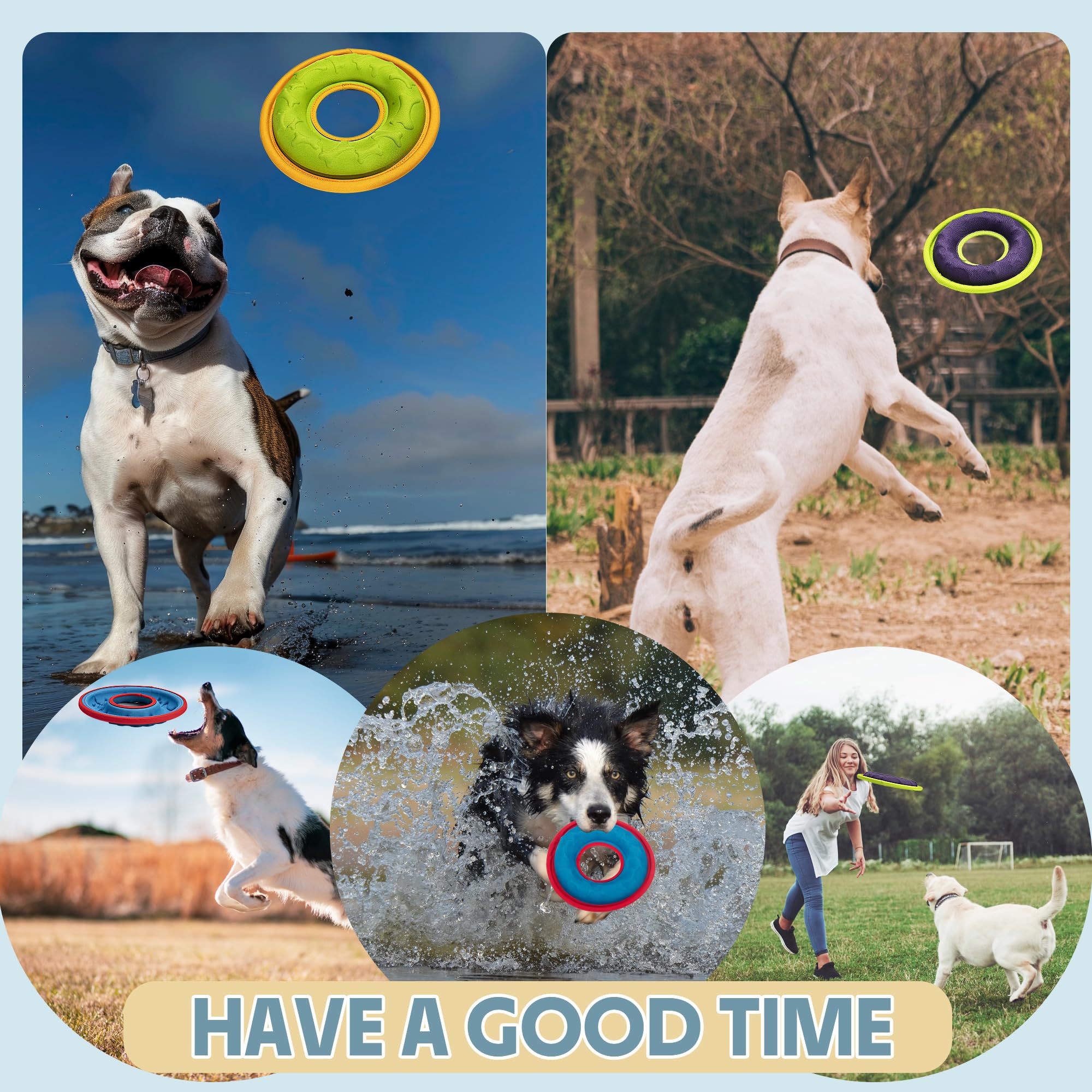 HONGEZEY flying-disc-groove-design enables treat feeding during play.