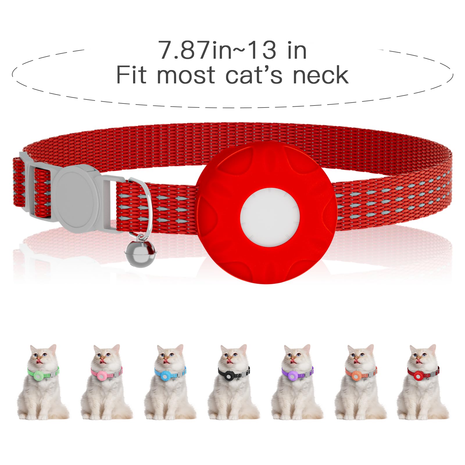 Hongtop H lightweight cat tracker worn comfortably by a cat.
