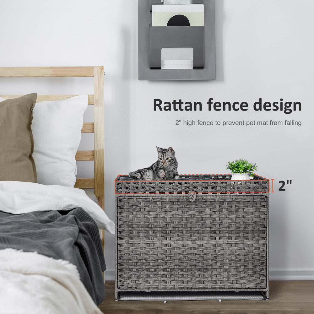 Honiakaka handwoven rattan cat house interior shows spacious space