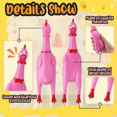 Honoson chicken squeaker with detachable head for gag fun and stress relief