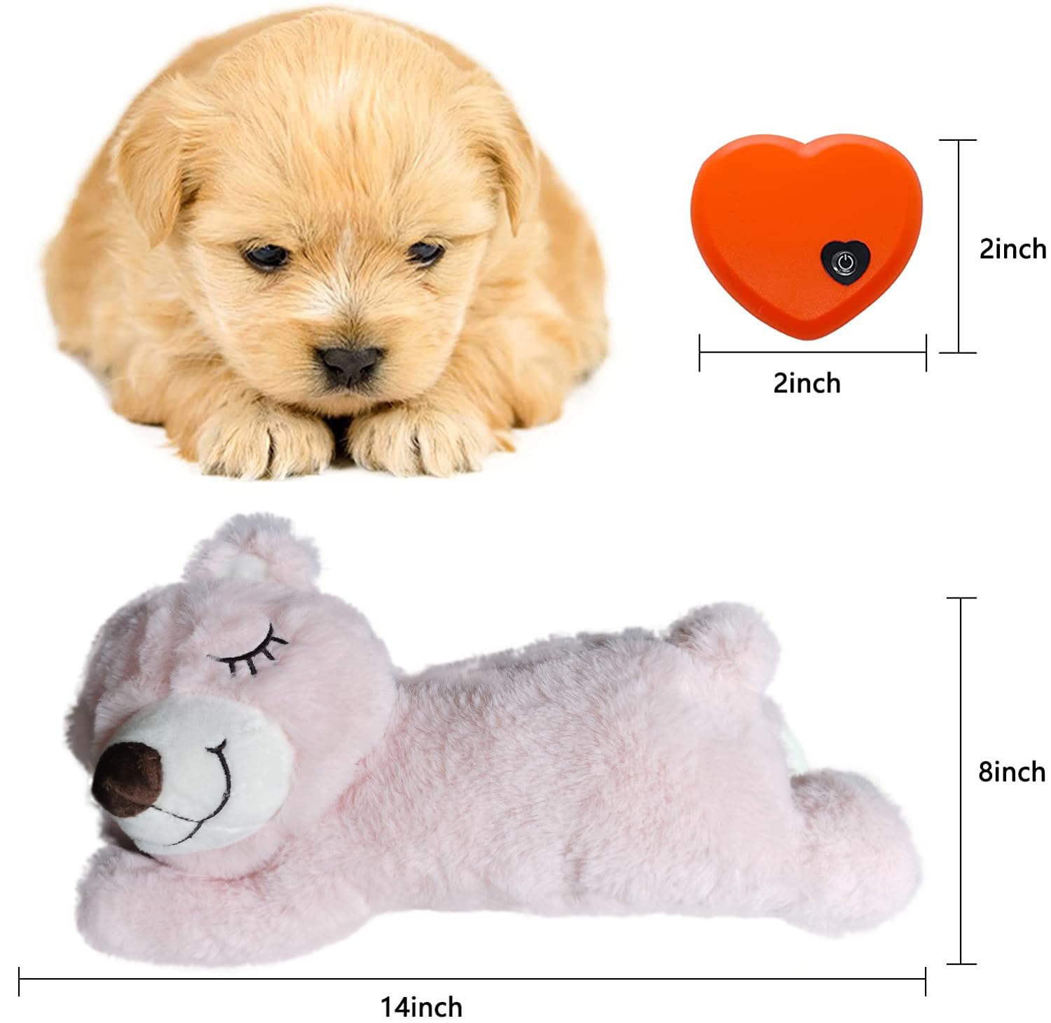 HonourHope soft plush bear image highlights comforting plush design for small pets.