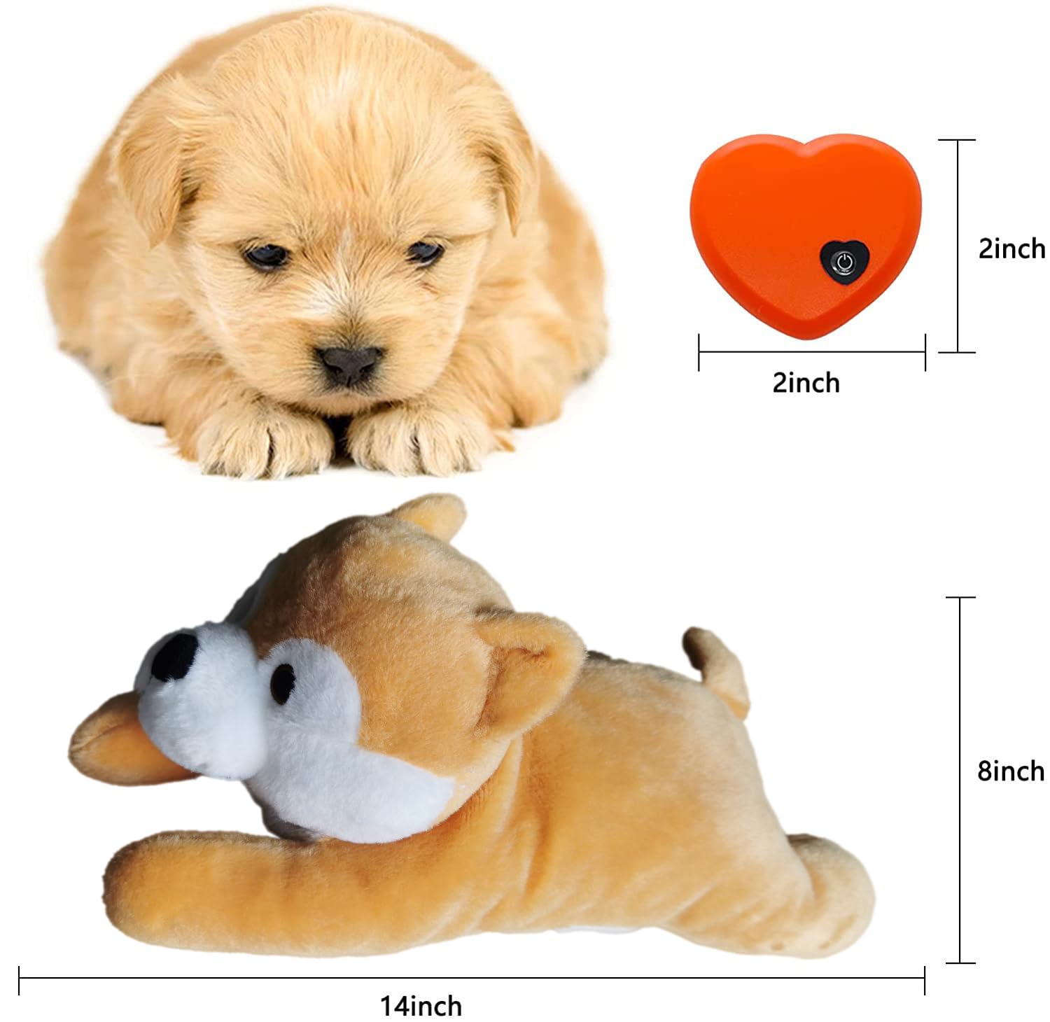 HonourHope dog heartbeat toy in use easing puppy separation anxiety.