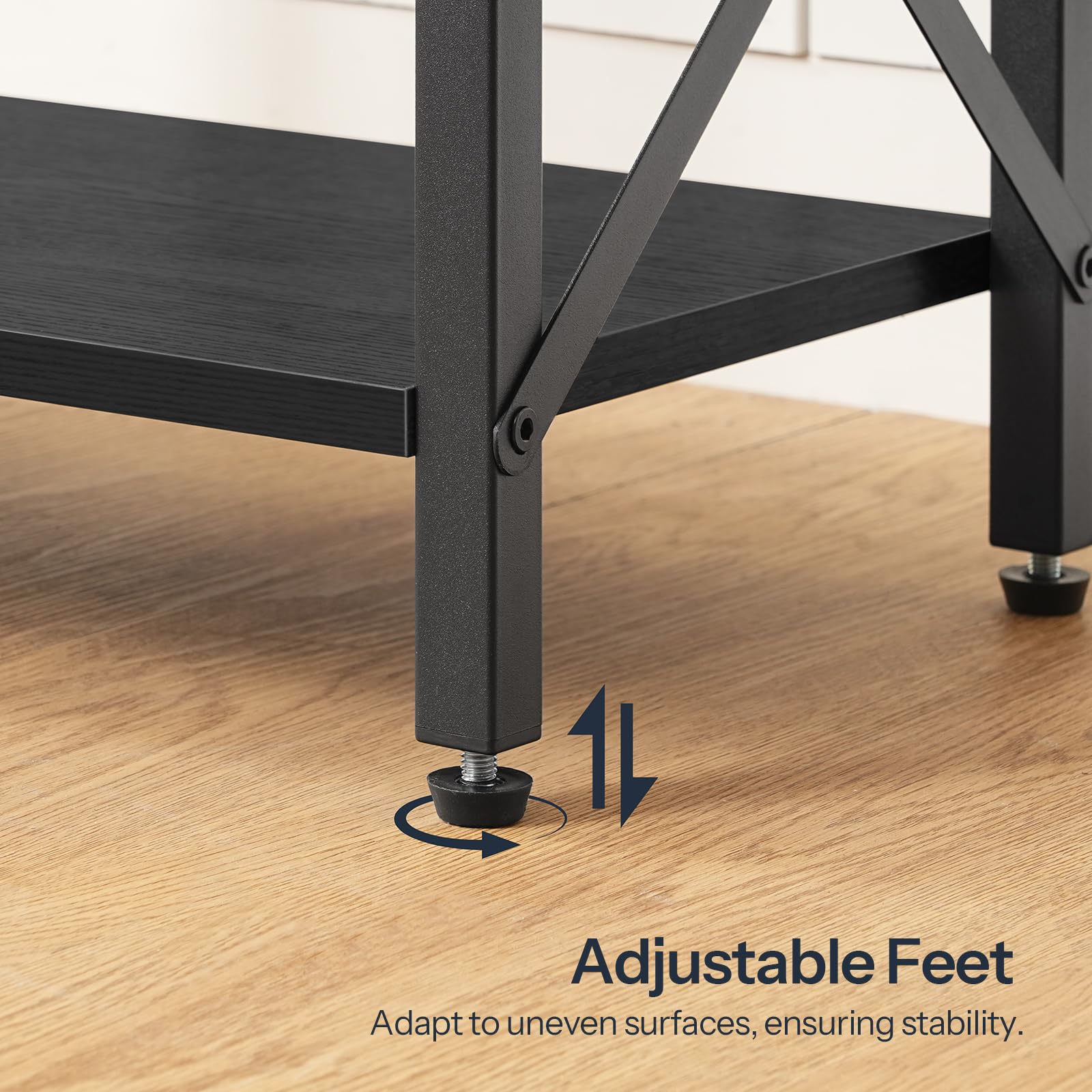 HOOBRO aquarium stand assembled room scene conveys versatile decor compatibility.