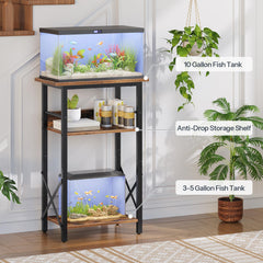 HOOBRO aquarium stand metal frame close-up shows robust support and easy cleaning