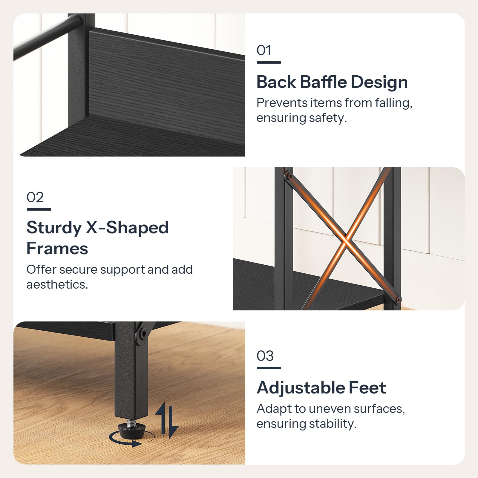 HOOBRO aquarium stand multi-tier storage highlight organized fishkeeping setup.
