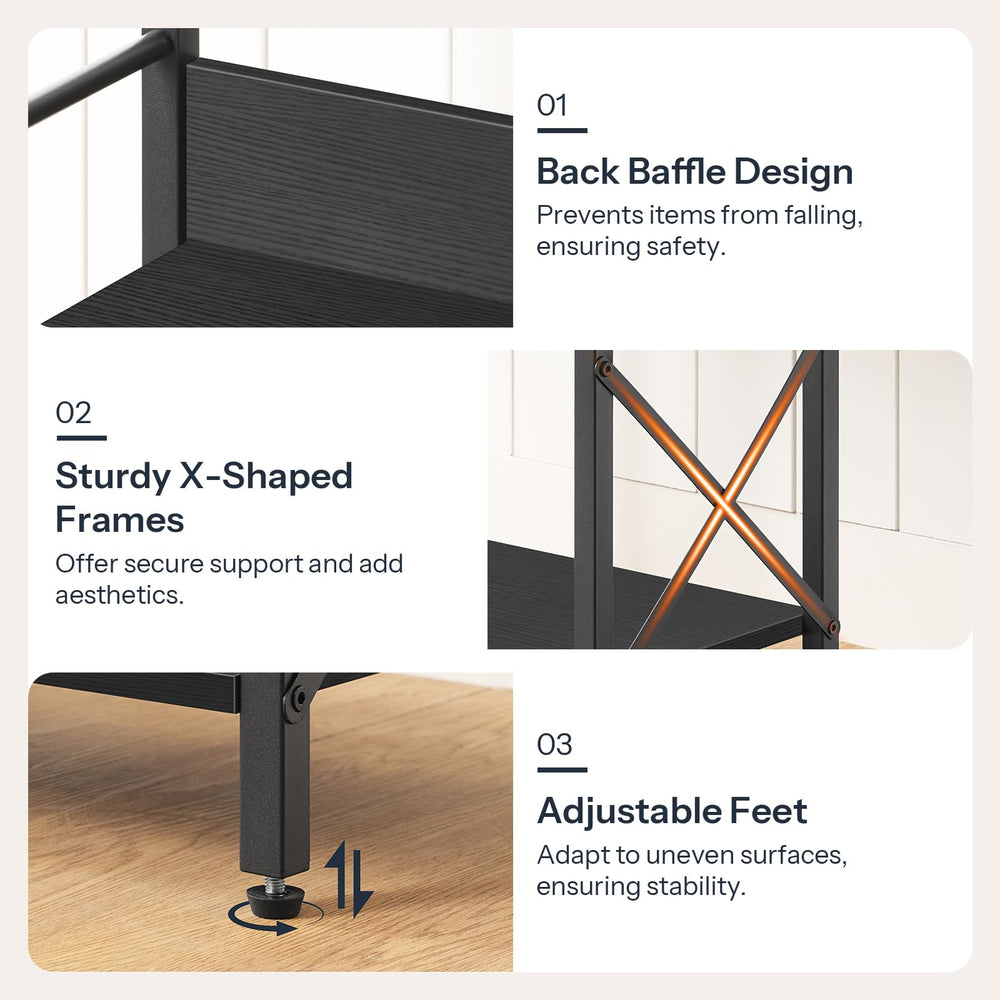HOOBRO aquarium stand multi-tier storage highlight organized fishkeeping setup.