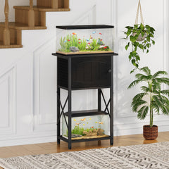HOOBRO aquarium stand storage area—three-tier design keeps gear organized and within reach