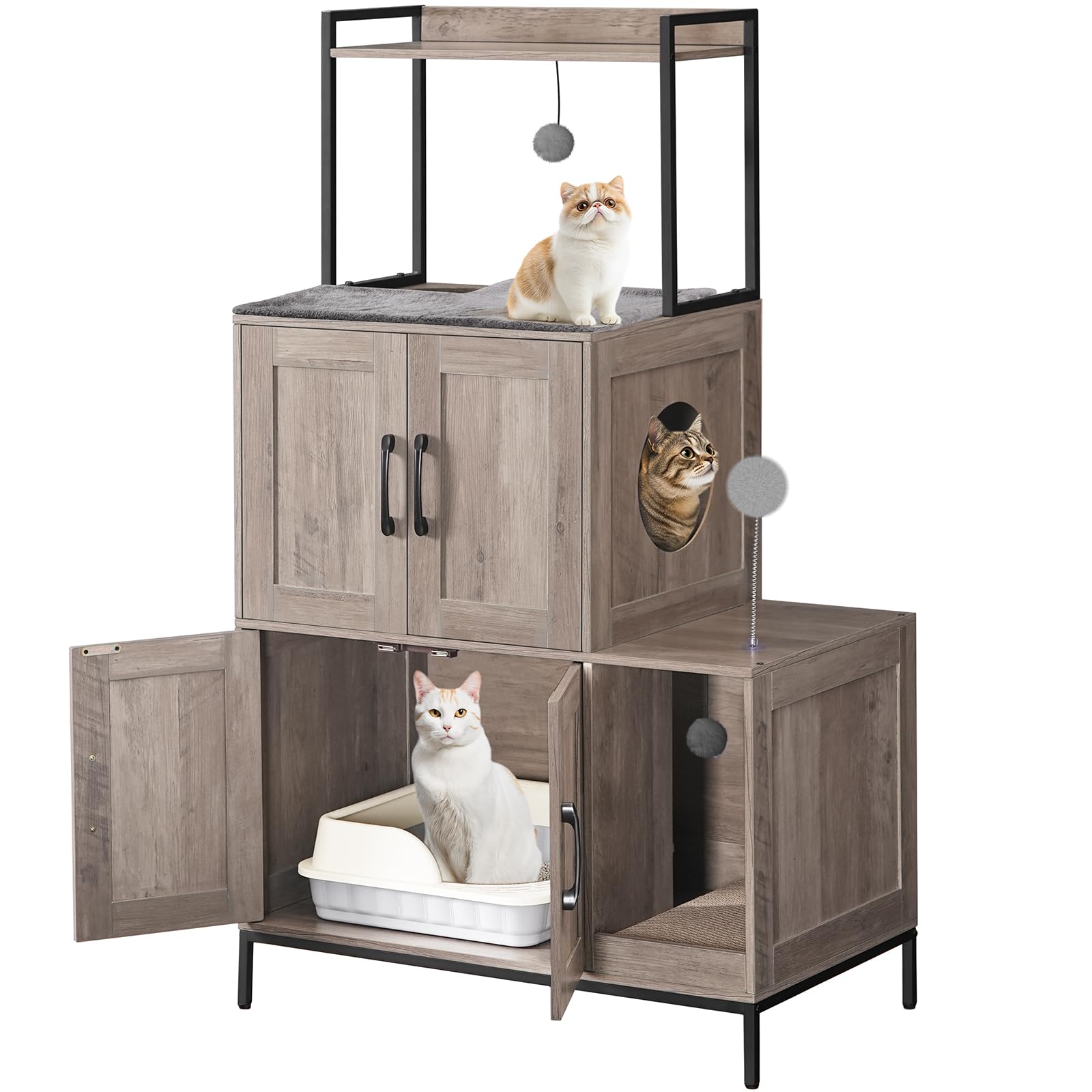 HOOBRO cat litter box enclosure room ready look enhances living space