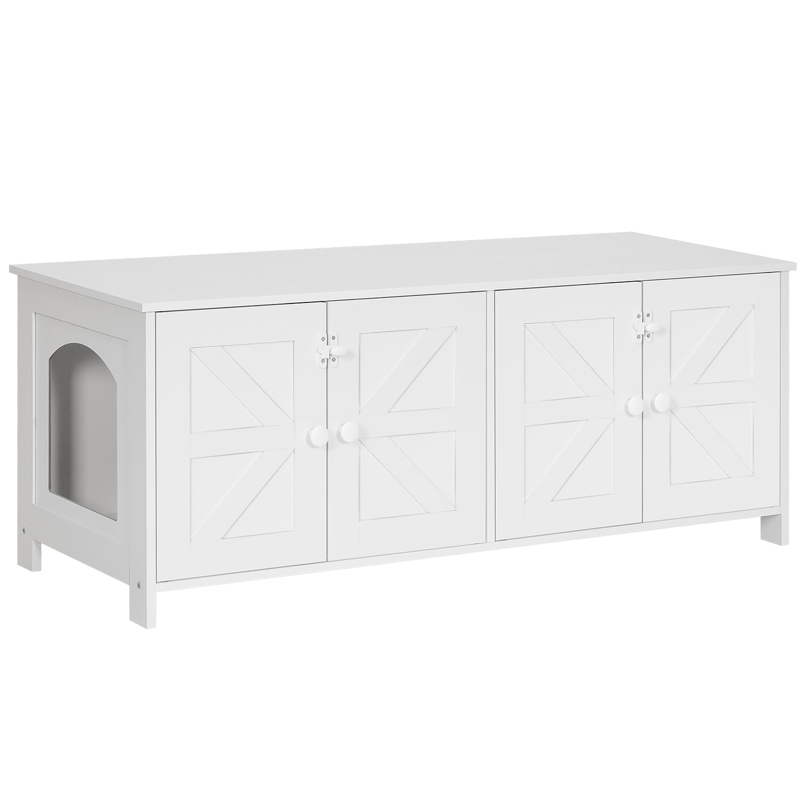 HOOBRO cat litter box enclosure storage bins keeps cat essentials neatly organized