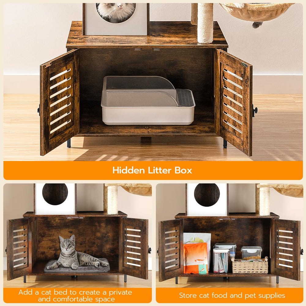 HOOBRO cat tree observation decks offer elevated views and supervised rest.