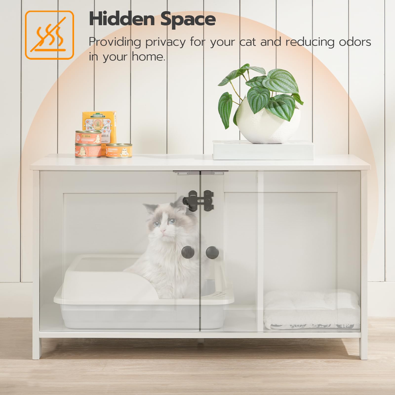HOOBRO DIY-space with divider removed showcases customizable interior space.