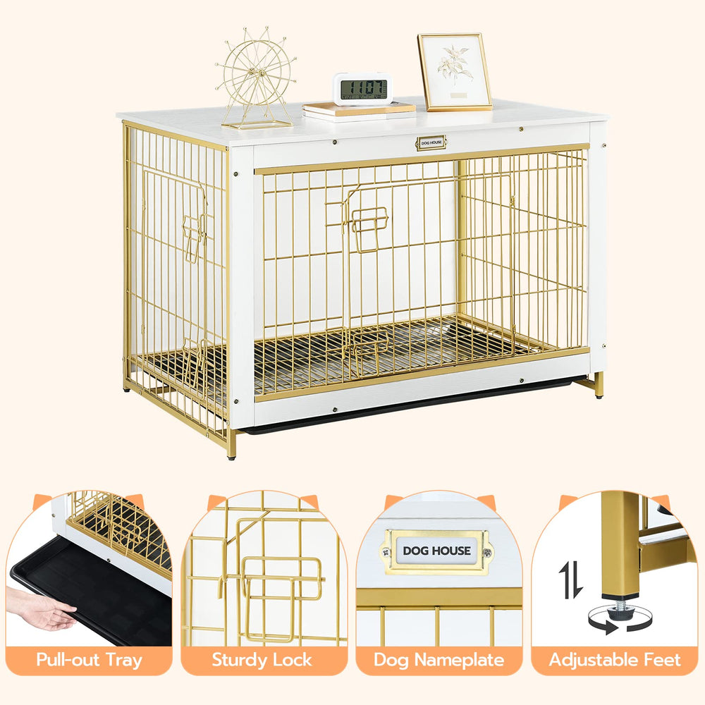 HOOBRO DW982GW03 interior dimensions reveal spacious enclosure for medium and large dogs