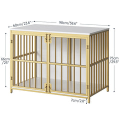 HOOBRO dog crate furniture adjustable feet stabilize on uneven floors