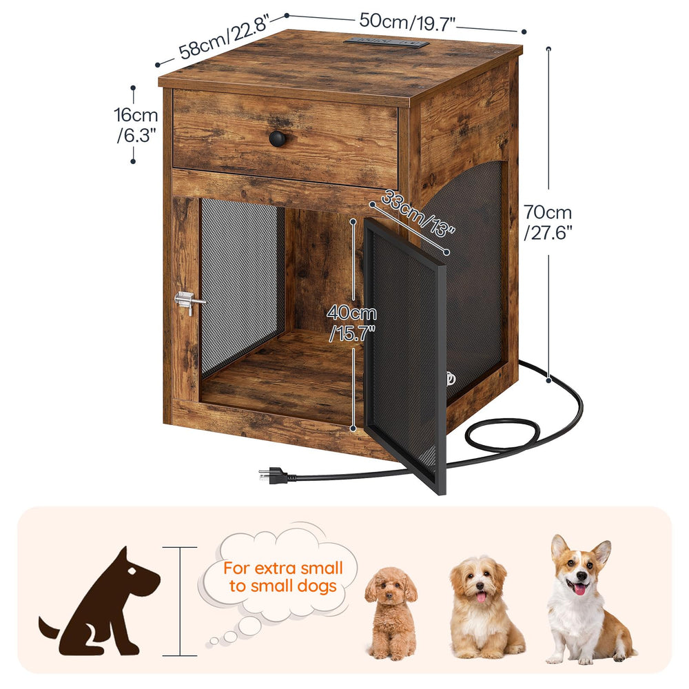 HOOBRO dog crate furniture drawer storage for toys and snacks