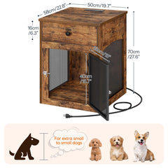 HOOBRO dog crate furniture drawer storage for toys and snacks