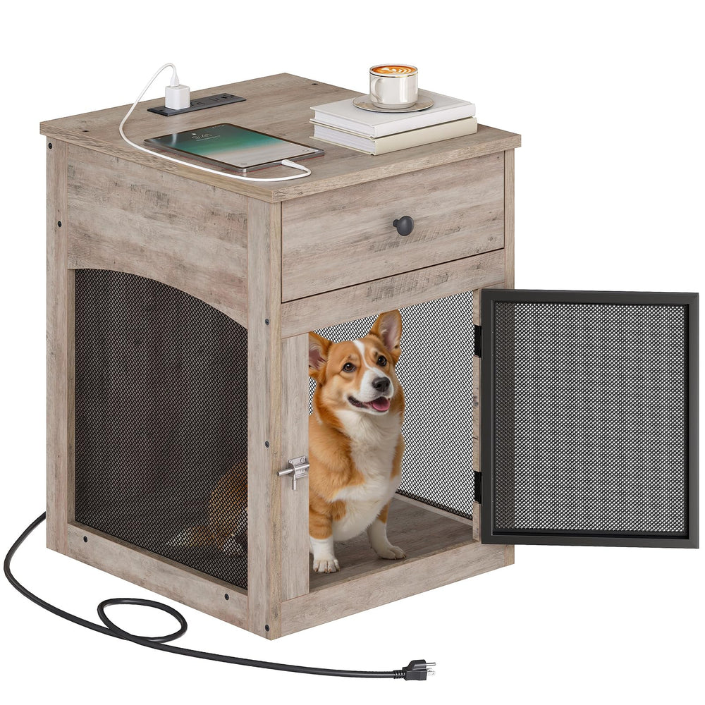 HOOBRO dog crate furniture in living room scene complements decor