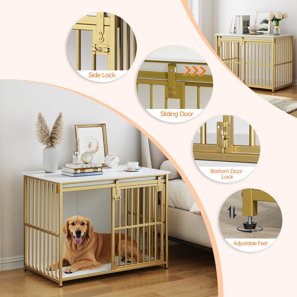 HOOBRO dog crate furniture interior-venue demonstrates cozy space for small to medium dogs