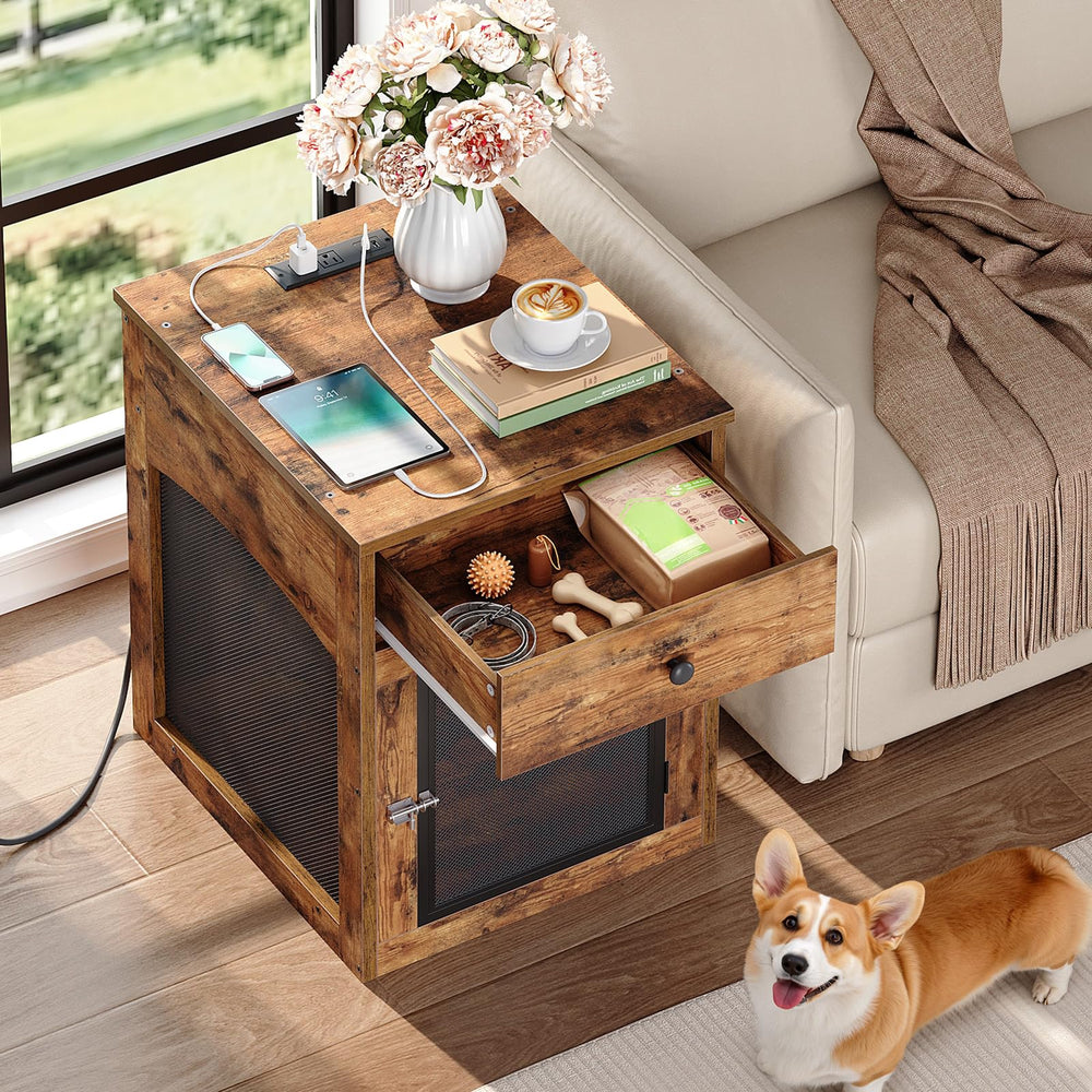 HOOBRO dog crate furniture metal frame with durable industrial design