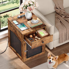 HOOBRO dog crate furniture metal frame with durable industrial design