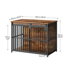 HOOBRO dog crate furniture top storage highlights extra space for supplies