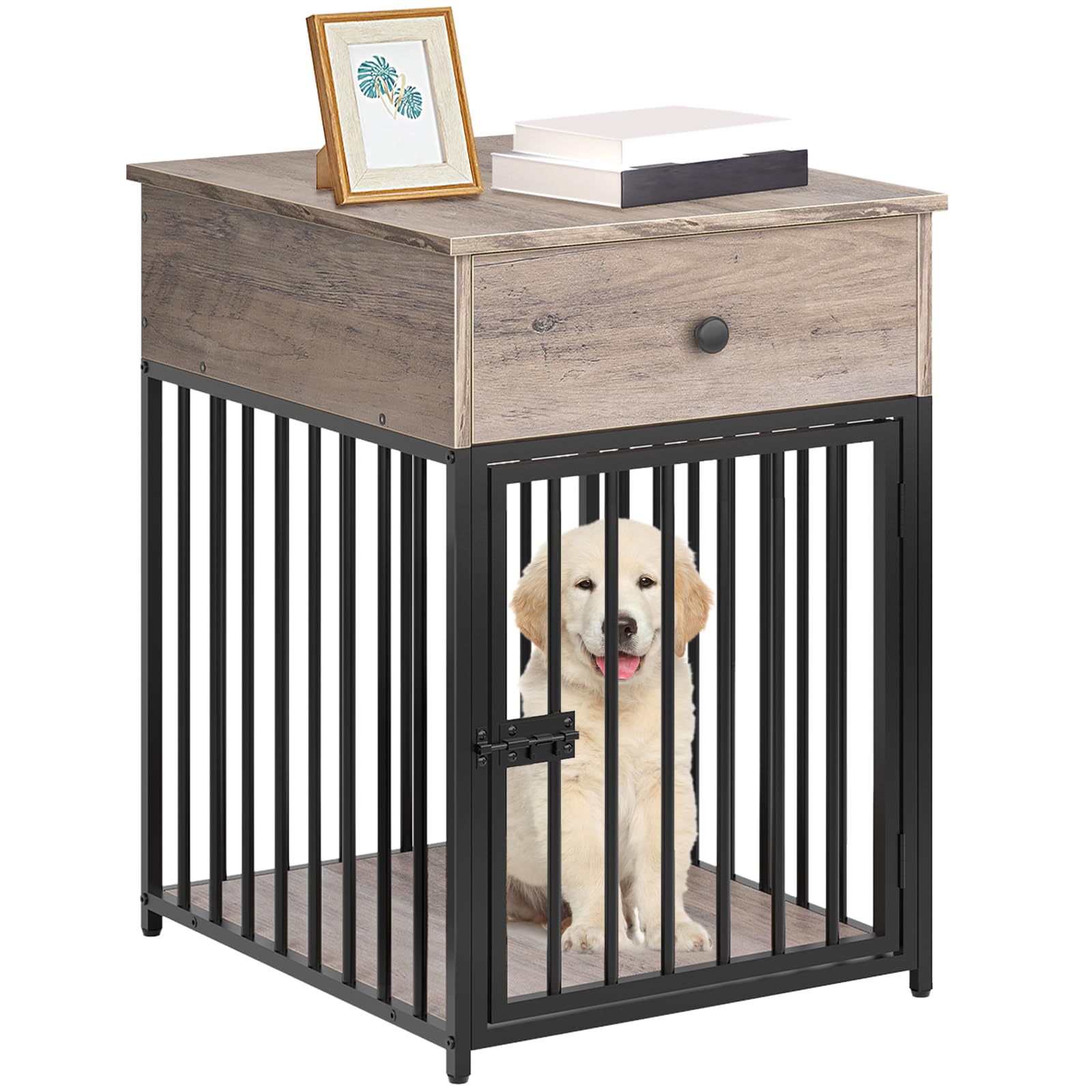 HOOBRO dog crate furniture wooden house for small dogs