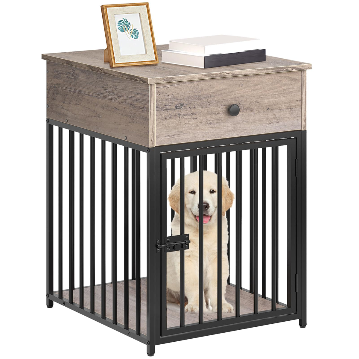 HOOBRO dog crate furniture wooden house for small dogs