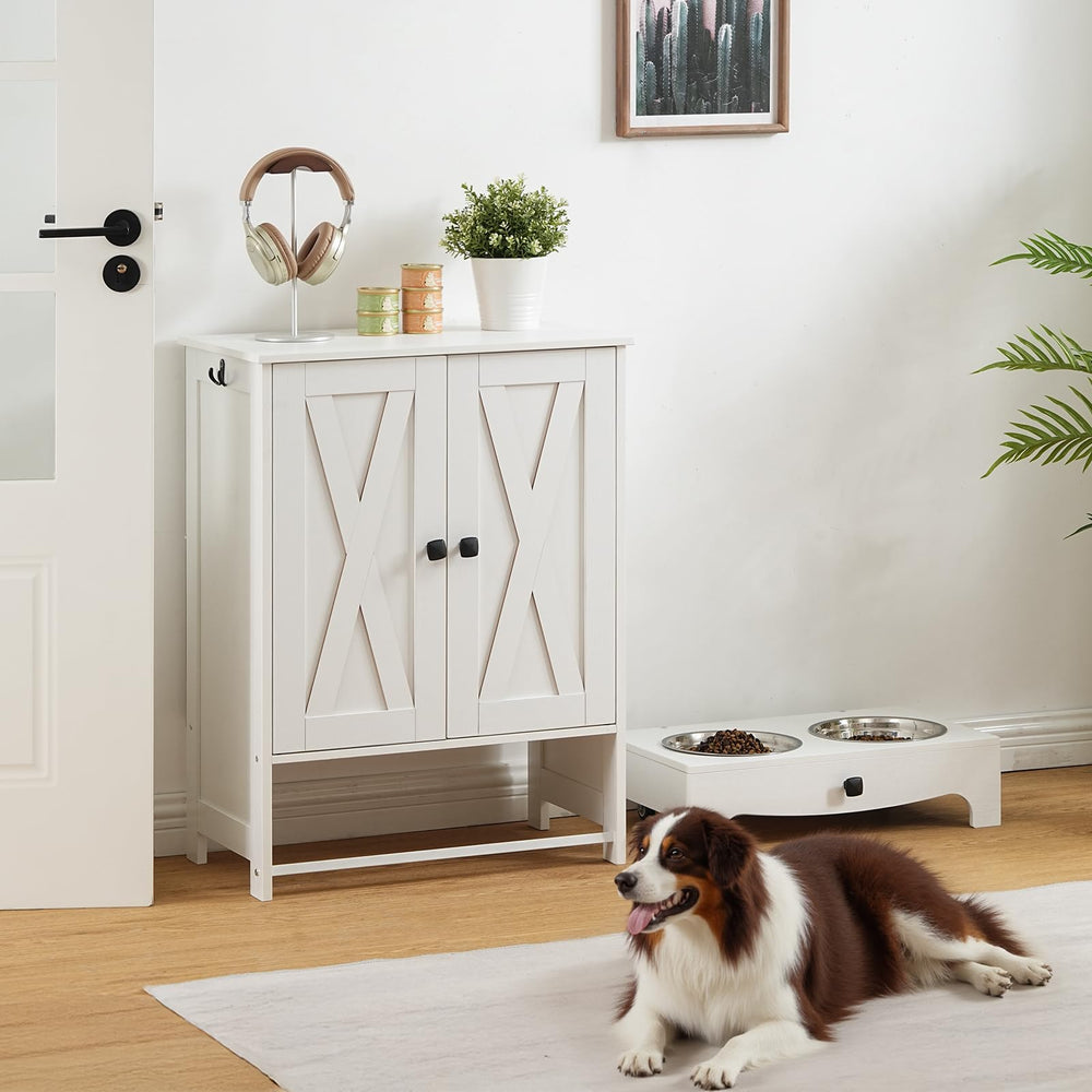 HOOBRO dog feeding station wheels enable easy repositioning during cleaning