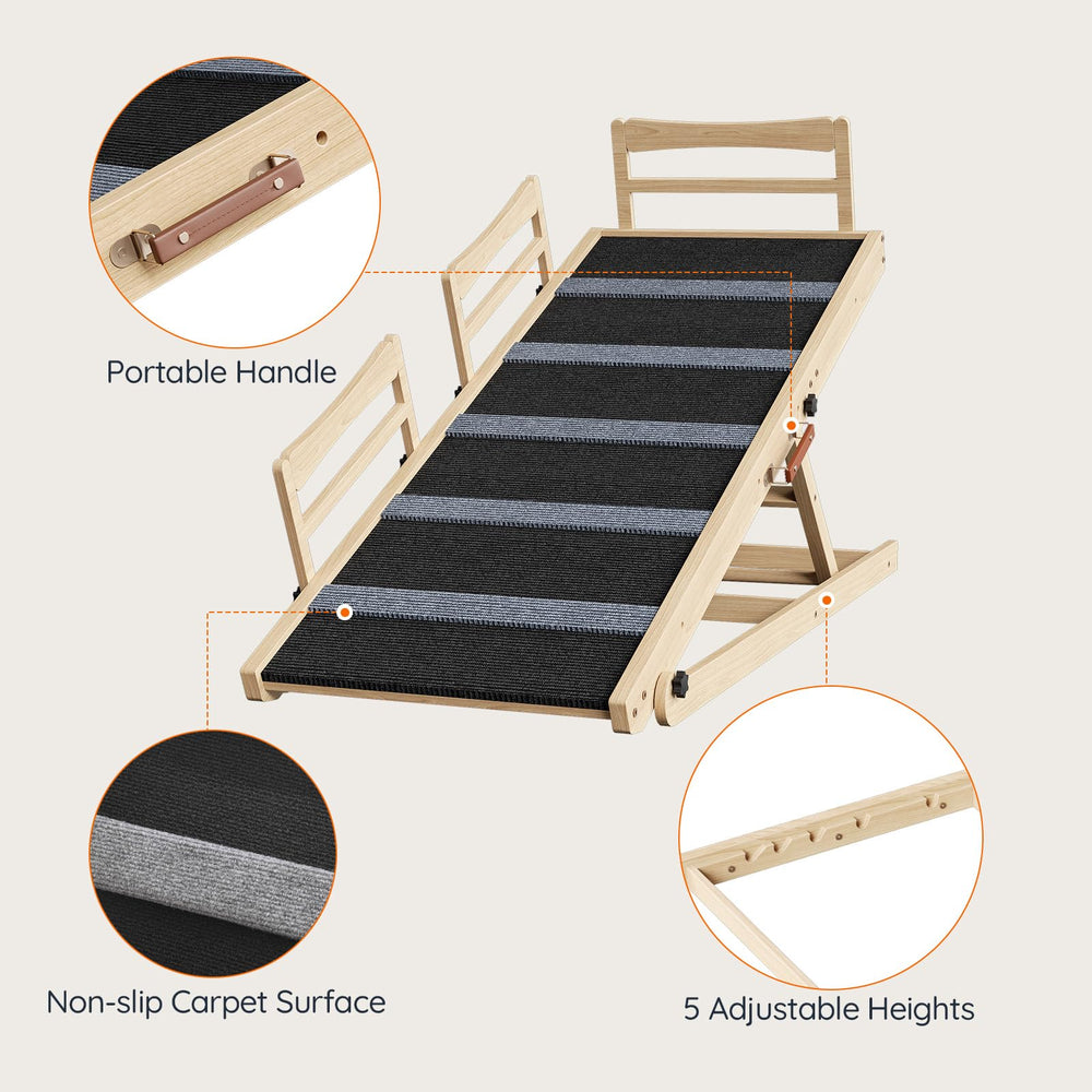 HOOBRO dog ramp integrated handle enables easy transport