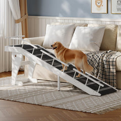 HOOBRO dog ramp non-slip carpet close-up shows secure footing