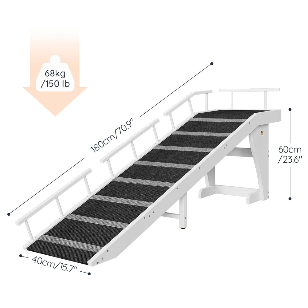 HOOBRO dog ramp safety rails illustrate side protection against falls
