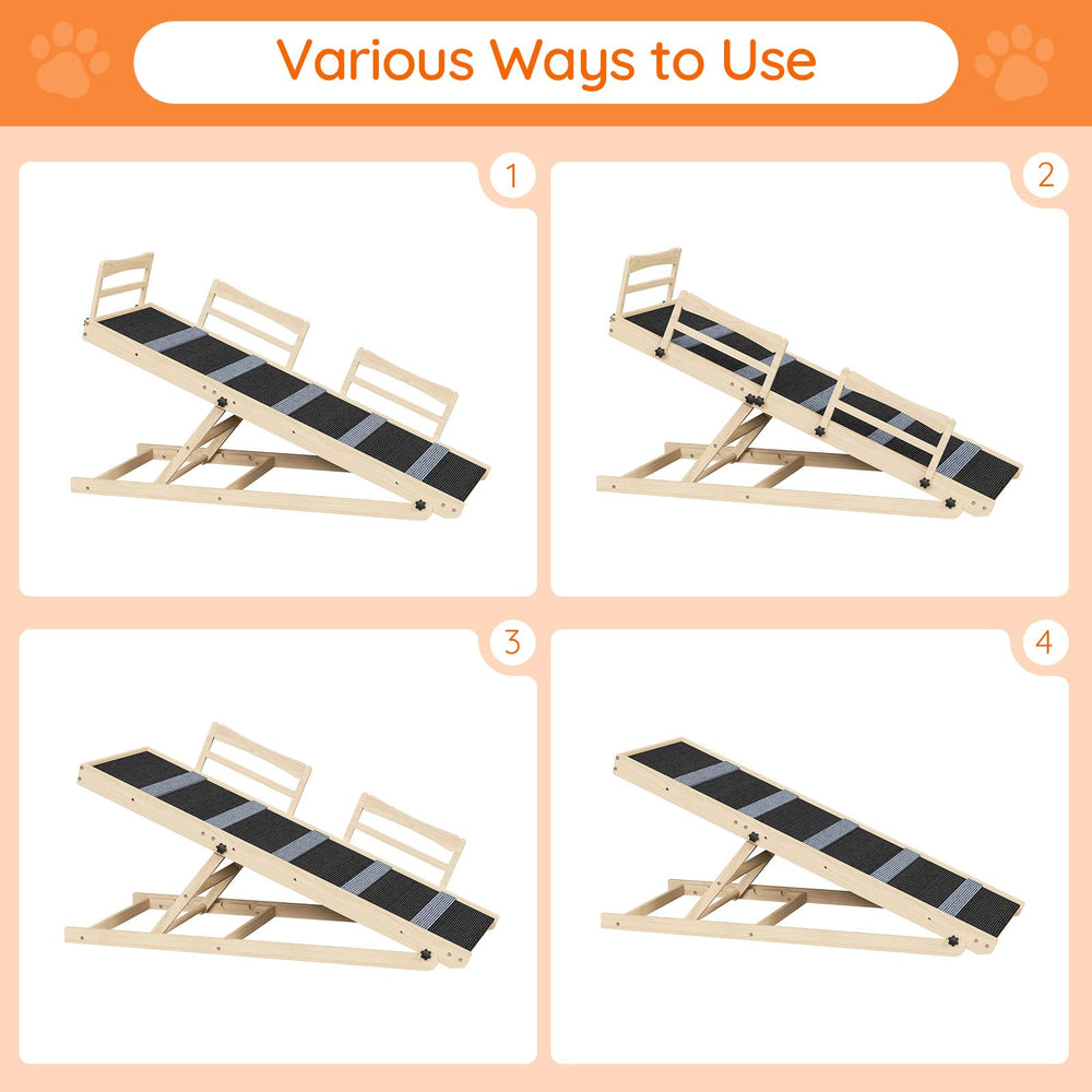 HOOBRO dog ramp usable on couch or car for versatile access