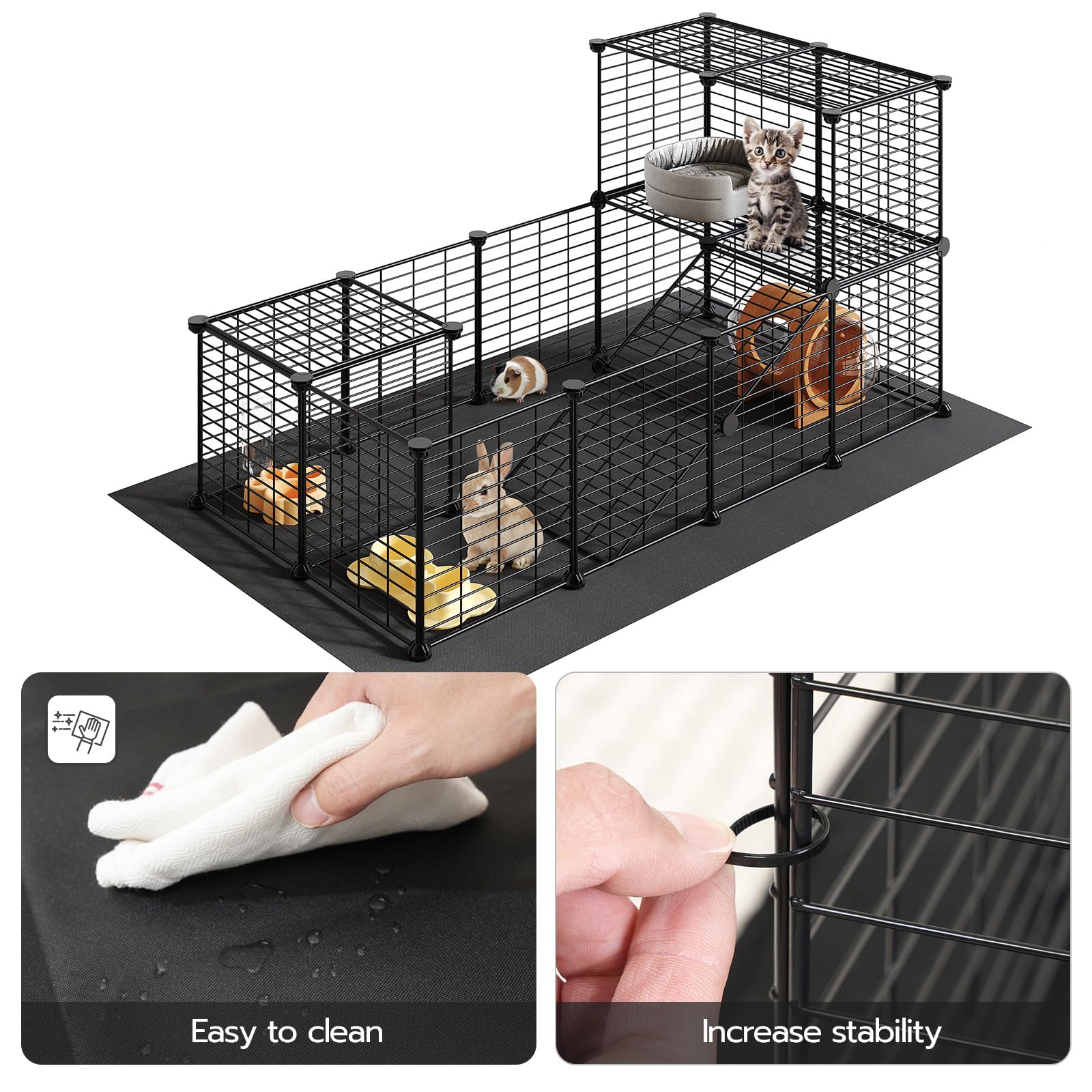 HOOBRO large playpen dimensions for multiple pets and setups