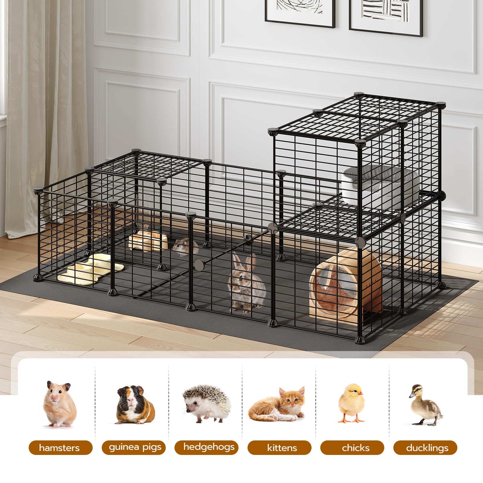HOOBRO guinea pig cage safe mesh detail for small pet safety