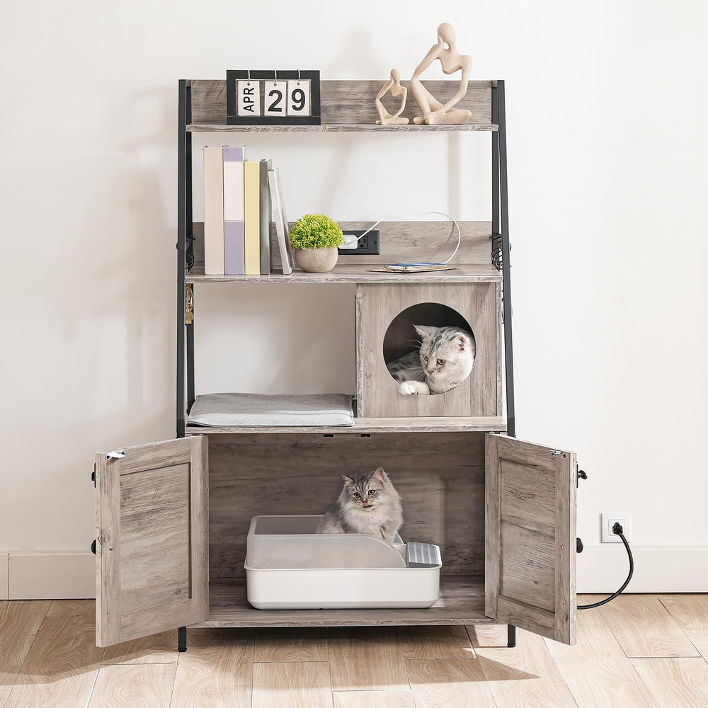 HOOBRO adjustable feet stabilize the cabinet on uneven floors.