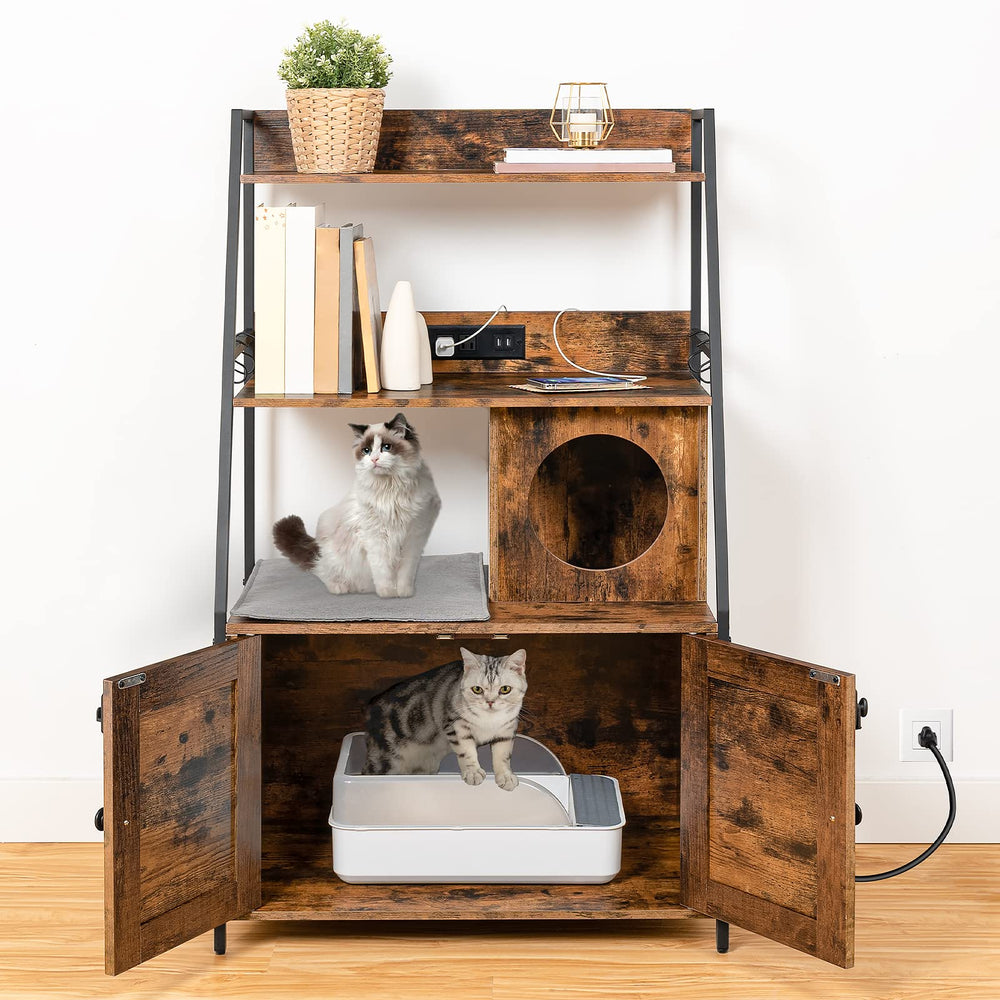 HOOBRO rustic finish design complements interiors and reduces visible clutter.