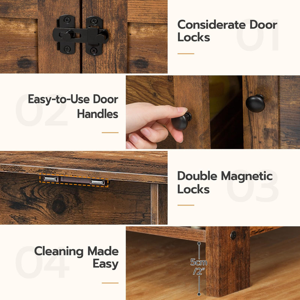HOOBRO 31 x 17.5 x 19.7 inch footprint blends rustic décor with practicality
