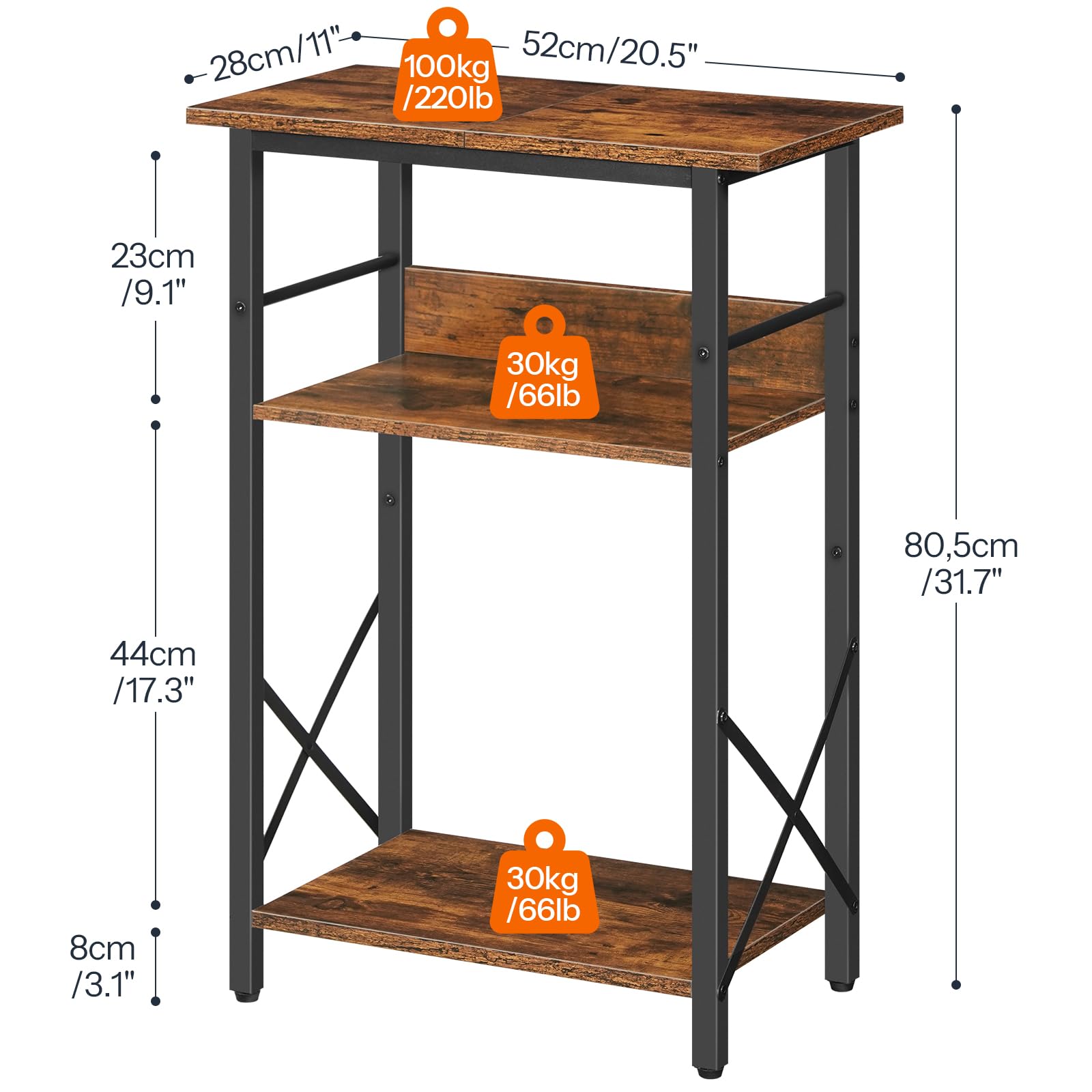 HOOBRO rustic brown panels close-up with black frame adds decor-friendly rustic charm