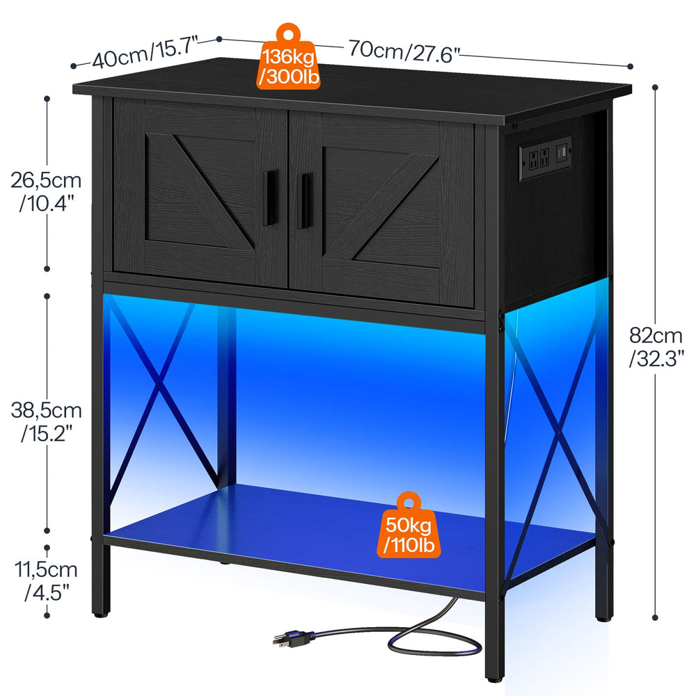 HOOBRO stand wide tabletop with tank demonstrates ample space for a 20-gallon aquarium.