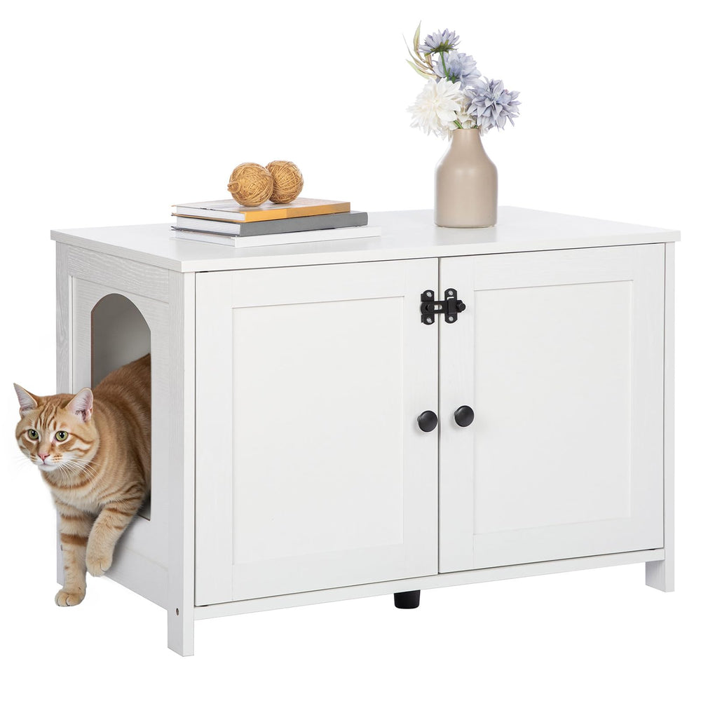 HOOBRO white finish presents a bright, modern aesthetic for small spaces.