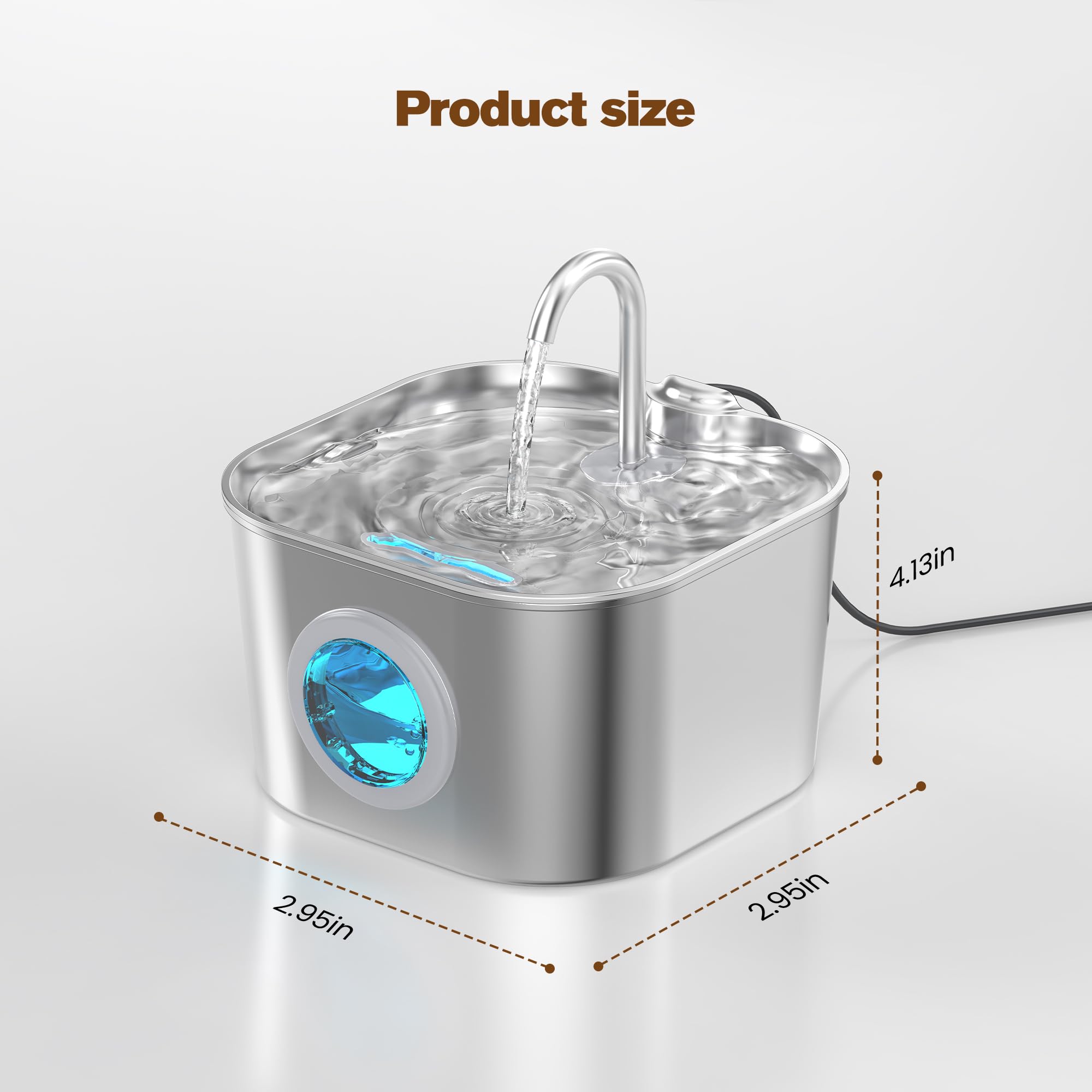 HOOISE cat water fountain easy cleaning access for quick maintenance