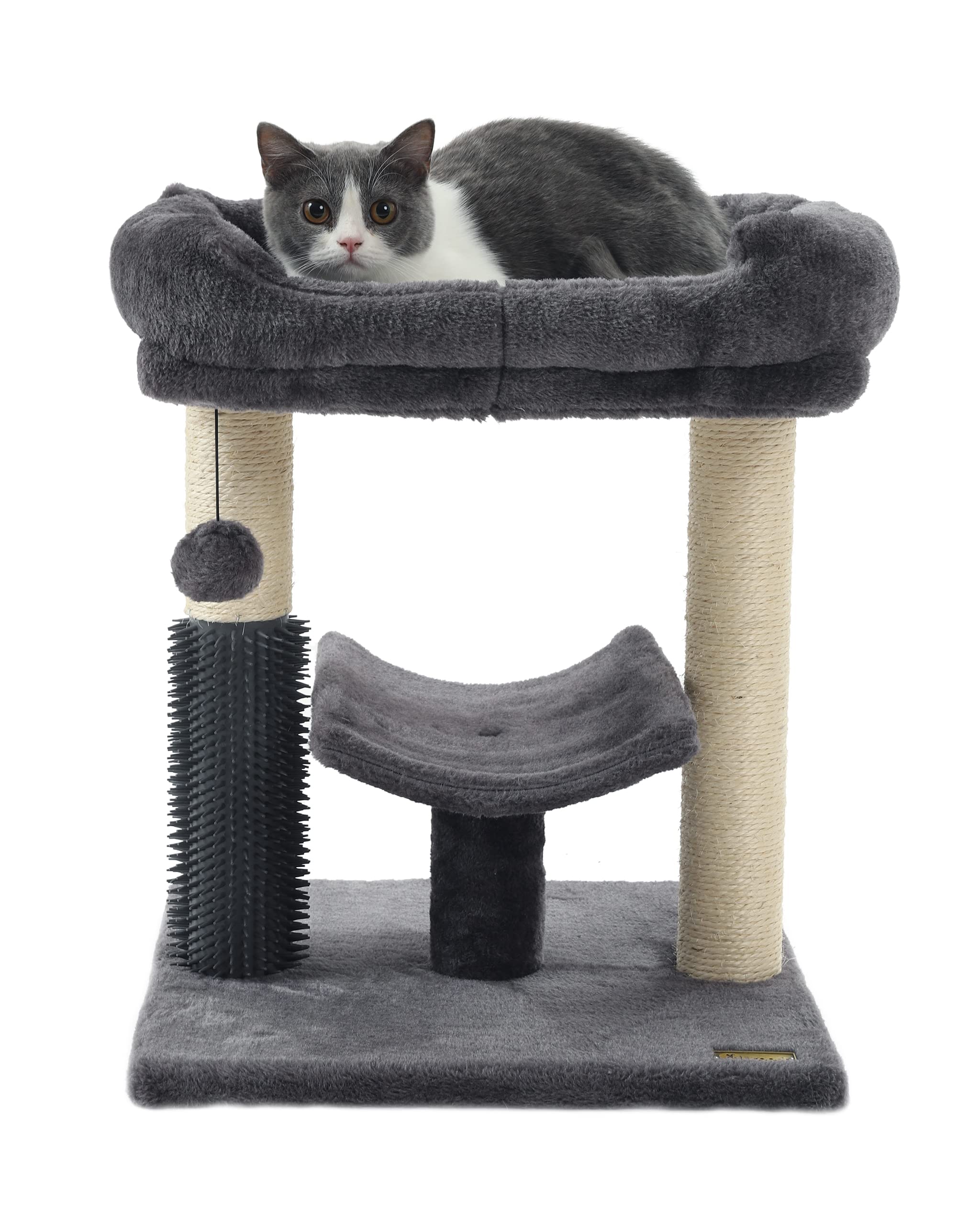 Hoopet 20-inch cat tree bed arched offers a cozy resting spot for kittens and small cats