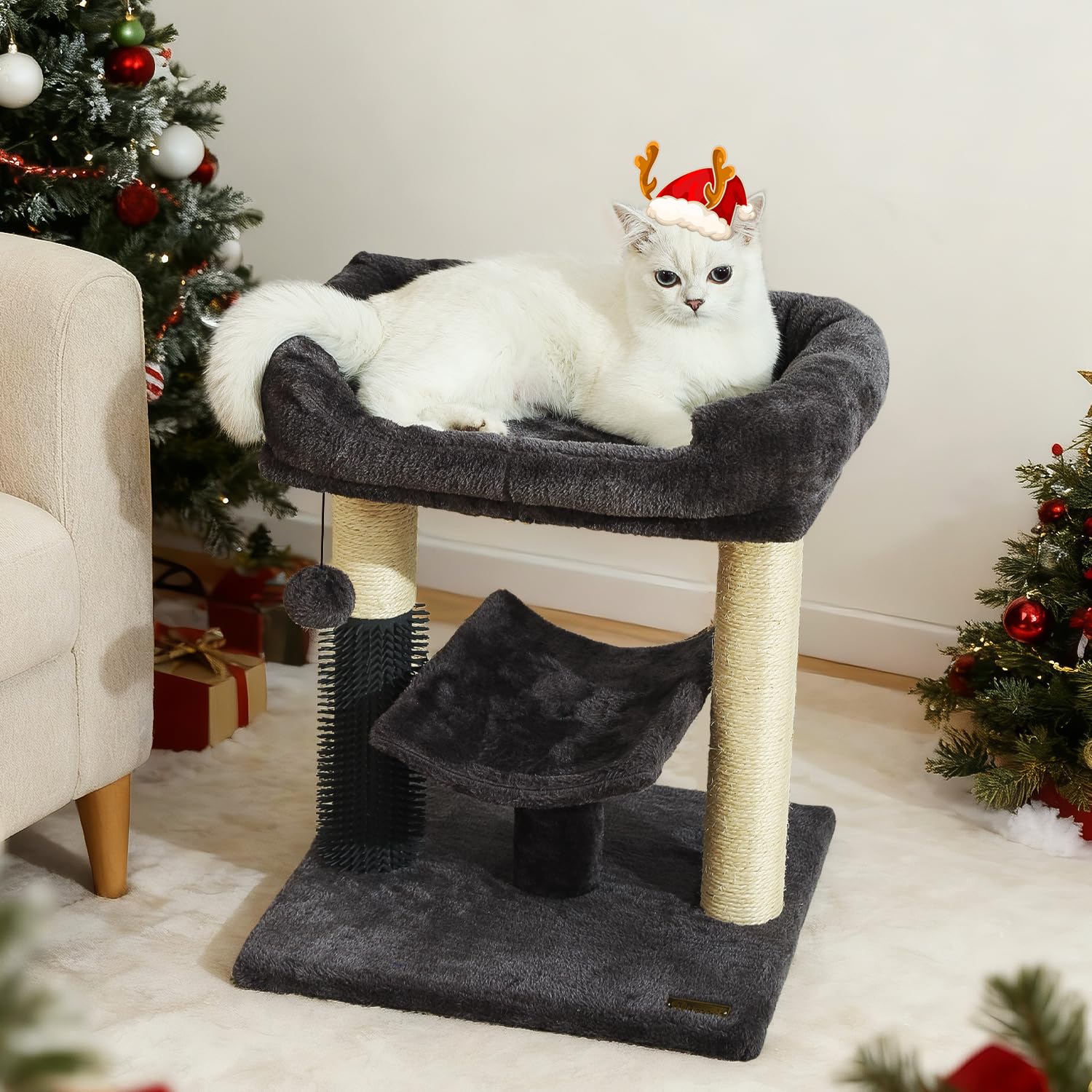 Hoopet cat tree scratching board provides multi-angle scratching to protect furniture