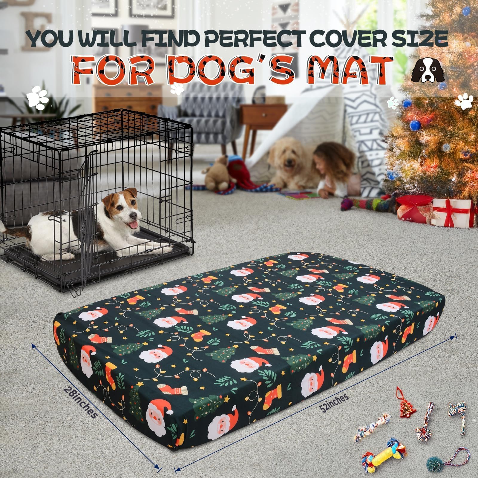 Hoopttay washable dog bed cover ready for cold machine wash.