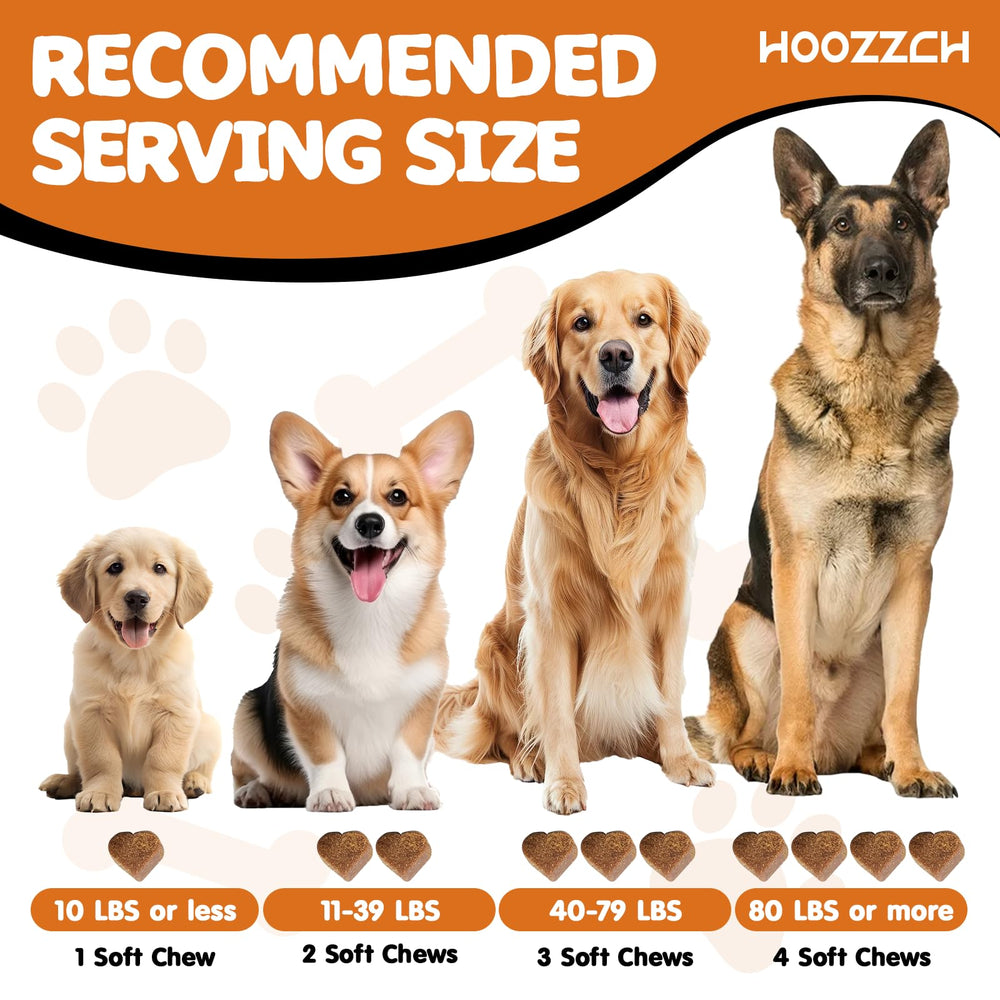 Hoozzch Calming Chews ideal for vet visits to support composure.