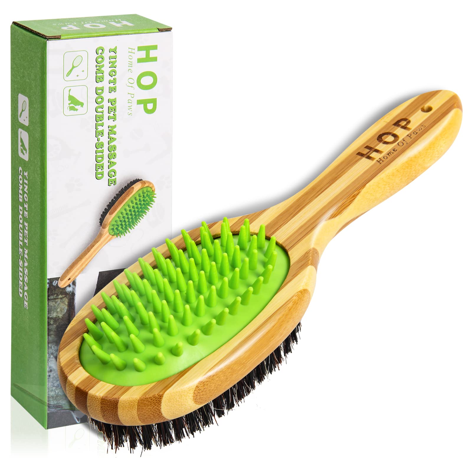 HOP Home of Paws short hair dog brush detangling for tangle-free coats and gentle grooming.