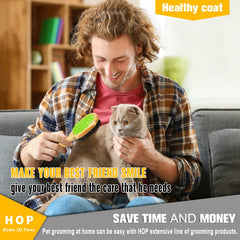 HOP Home of Paws silicone pet brushing comb massage promotes circulation and soothing strokes.