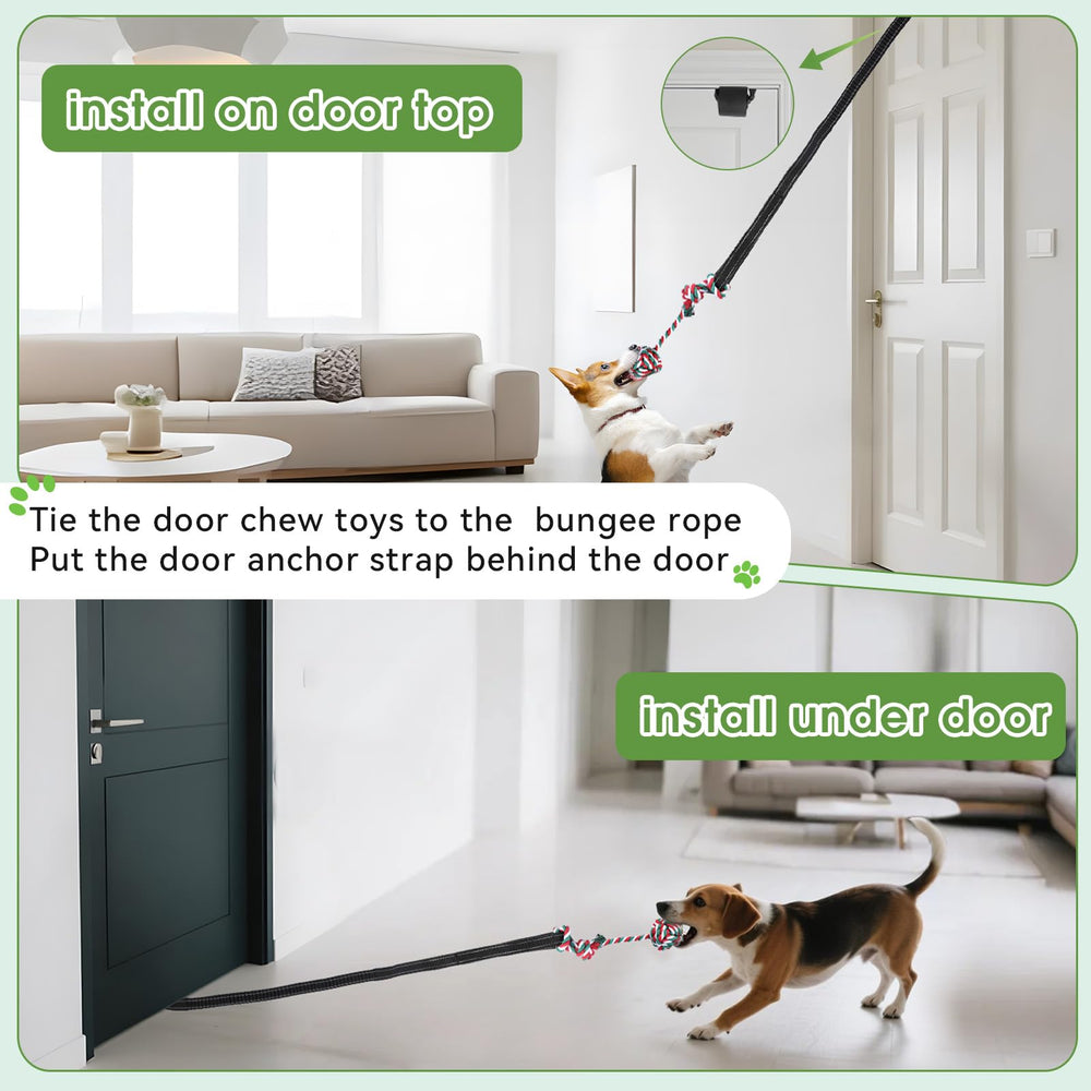 HOPET door-rail-tug hook setup for indoor play