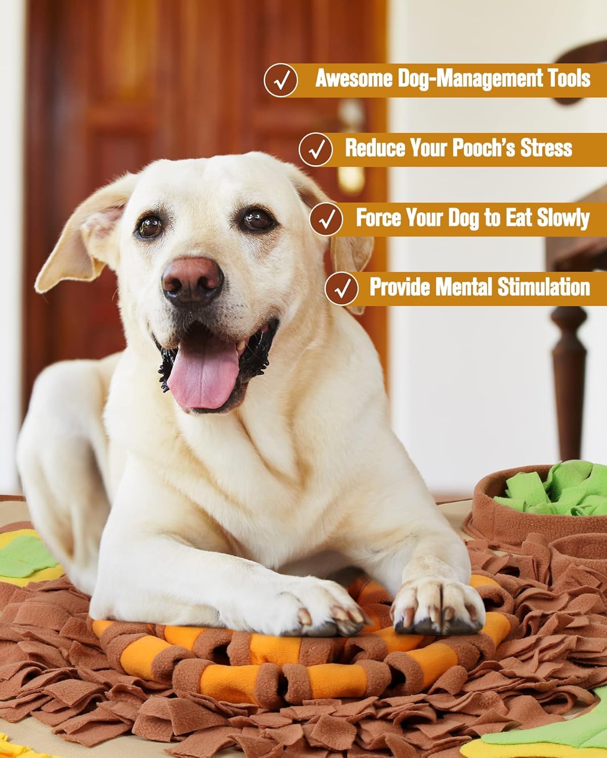 HOPET Snuffle Mat size fits all breeds and living spaces.
