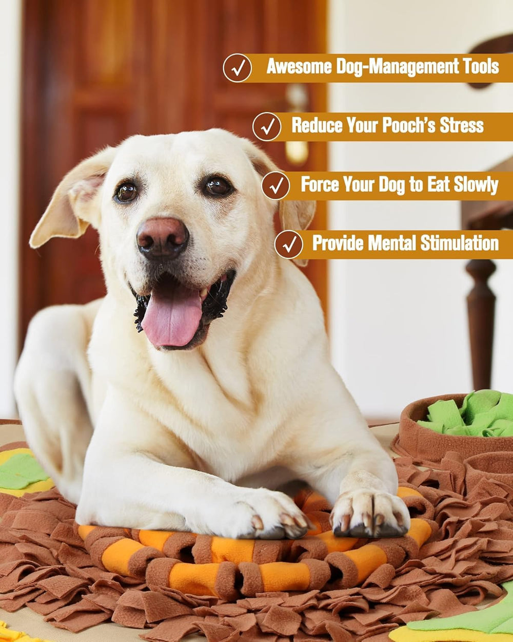 HOPET Snuffle Mat size fits all breeds and living spaces.